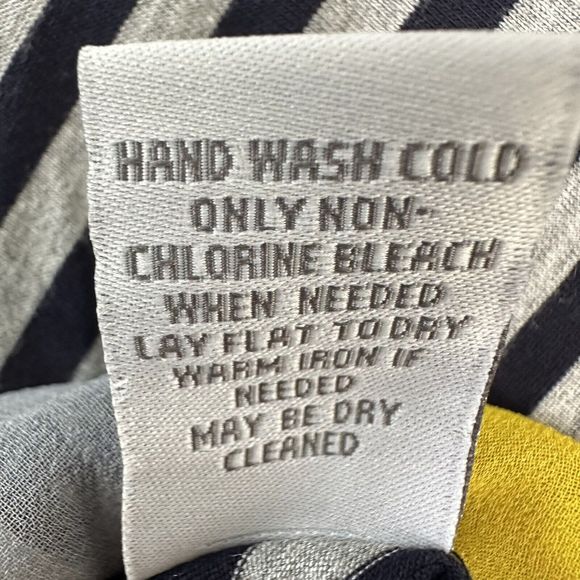 Soft Surroundings Womens L Striped Nautical Mixed Media Asymmetrical Tunic Top - Picture 7 of 9